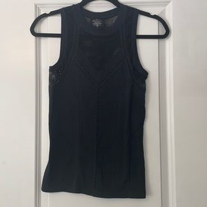 Athleta Black Ribbed workout tank